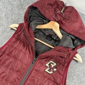 Boston College Eagles Under Armour Vest Womens Small Maroon Hooded Quilted Storm